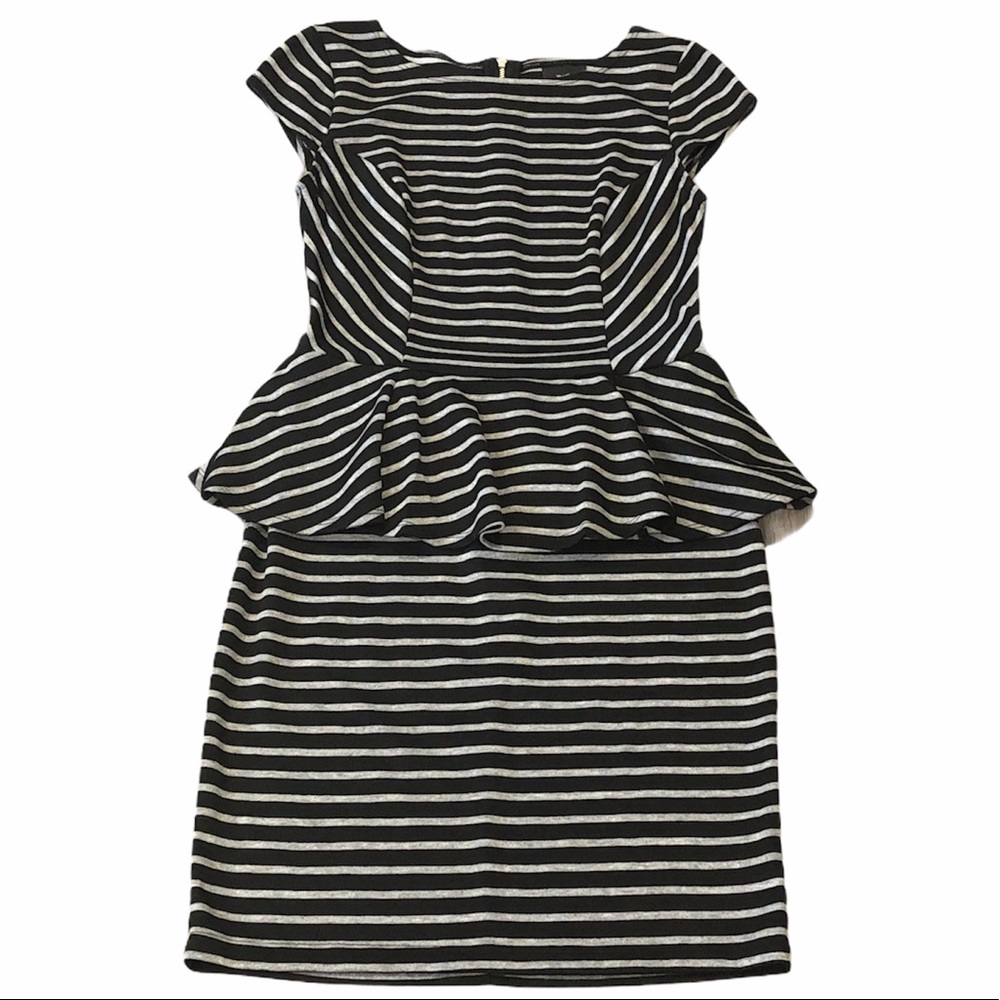 Gray & Black Striped Dress